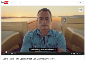 Claude Van Damme epic split on YouTube